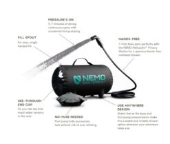 NEMO EQUIPMENT Douche Nemo Helio -Camping Prix Réduits Magasin douche portable camping nemo helio