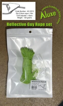 Luxe Outdoor Guy Rope Set 5 Luxe Outdoor Guy Rope Set -Camping Prix Réduits Magasin luxe outdoor reflective guy rope 1