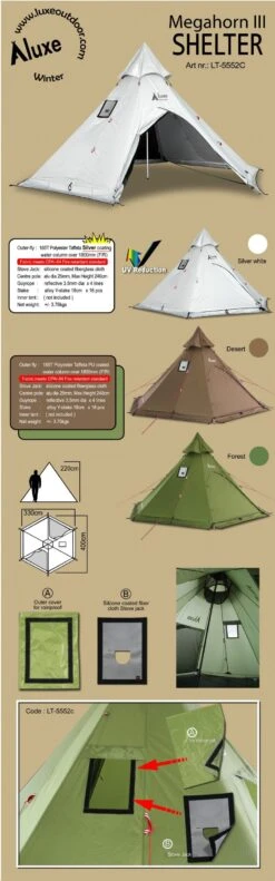 Luxe Outdoor Megahorn III -Camping Prix Réduits Magasin tente luxe outdoor megahorn iii 02